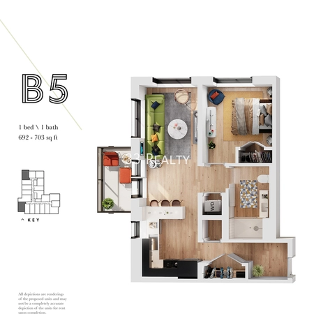 1 bedroom apartment for rent in Logan Square - North Side, Chicago