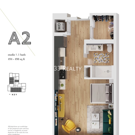 Studio Apartment for rent in Logan Square - North Side, Chicago