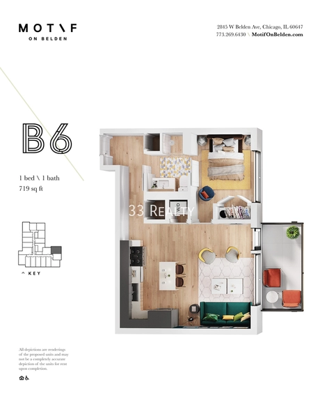 1 bedroom apartment for rent in Logan Square - North Side, Chicago