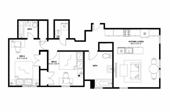 2 bedrooms apartment for rent in Brentwood DC - Washington Northeast, Washington DC