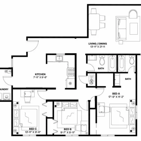 3 bedrooms apartment for rent in North Lamar - North Austin, Austin