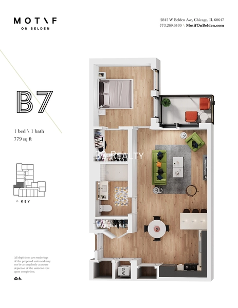 1 bedroom apartment for rent in Logan Square - North Side, Chicago