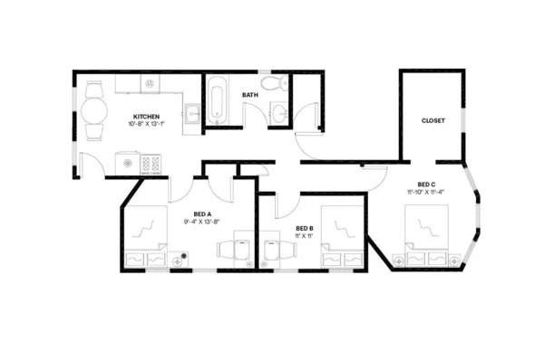 3 bedrooms apartment for rent in The Port - Cambridge, Boston