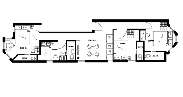 4 bedrooms apartment for rent in Flatbush Ditmas Park - Brooklyn, New York