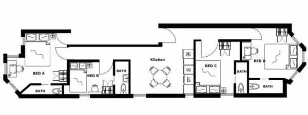 4 bedrooms apartment for rent in Flatbush Ditmas Park - Brooklyn, New York