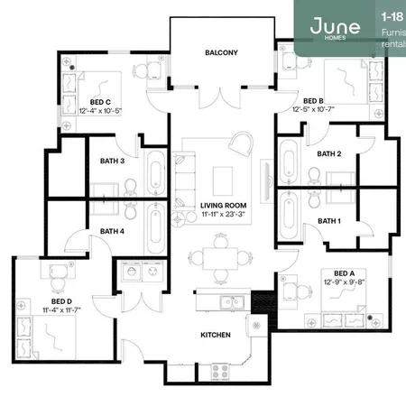 4 bedrooms apartment for rent in East Riverside Oltorf - South Central Austin, Austin