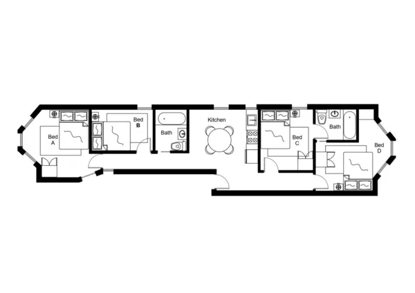 4 bedrooms apartment for rent in Flatbush Ditmas Park - Brooklyn, New York