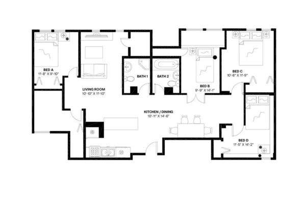 4 bedrooms apartment for rent in Dupont Circle - NW DC, Washington DC