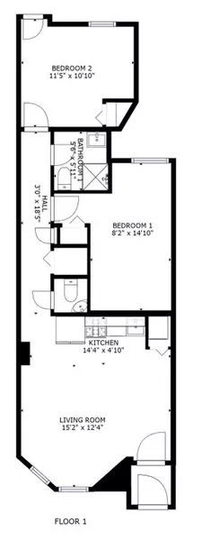 2 bedrooms apartment for rent in Bloomingdale - NW DC, Washington DC