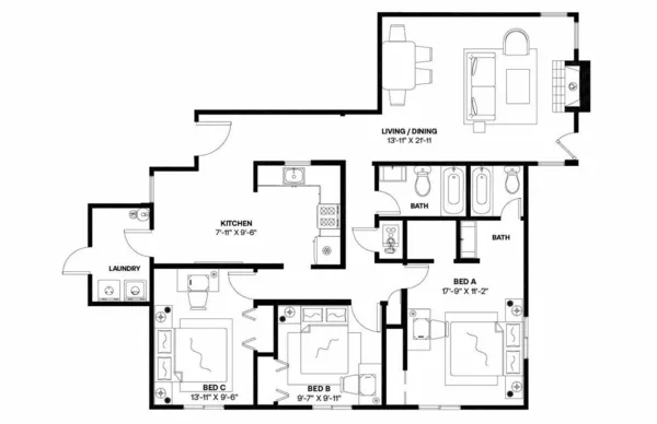 3 bedrooms apartment for rent in North Lamar - North Austin, Austin