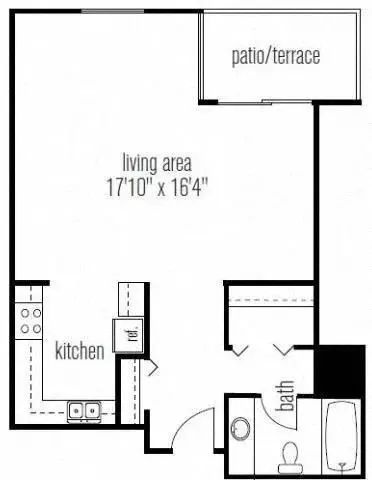 Studio Apartment for rent in River North - Central, Chicago