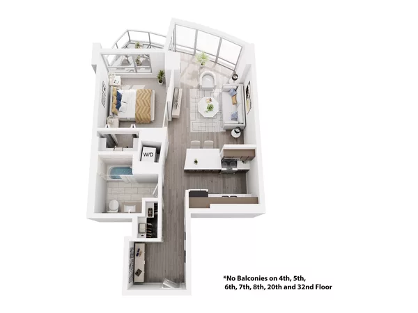 Studio Apartment for rent in River North - Central, Chicago