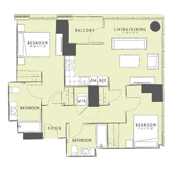 2 bedrooms apartment for rent in River North - Central, Chicago