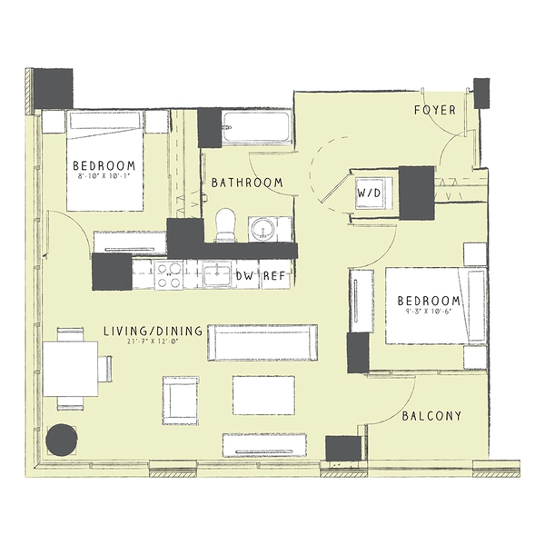 2 bedrooms apartment for rent in River North - Central, Chicago