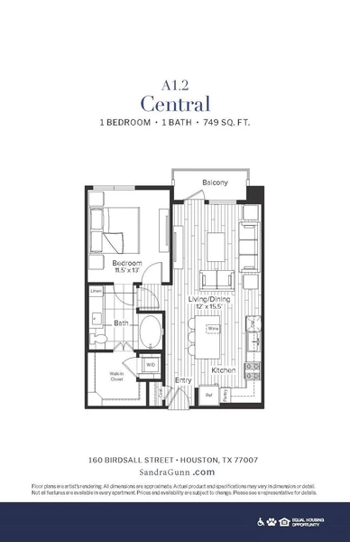 1 bedroom apartment for rent in River Oaks - Inner Loop, Houston