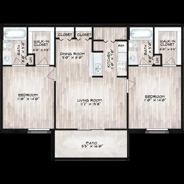 2 bedrooms apartment for rent in Woodlake/ Briar Meadow - West Houston, Houston