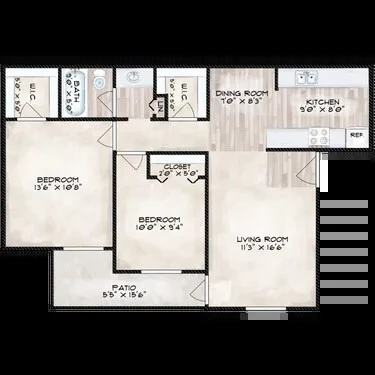 2 bedrooms apartment for rent in Woodlake/ Briar Meadow - West Houston, Houston