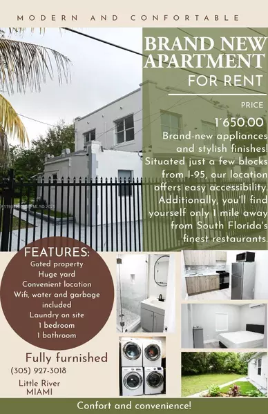1 bedroom apartment for rent in Little Haiti - Miami, Miami