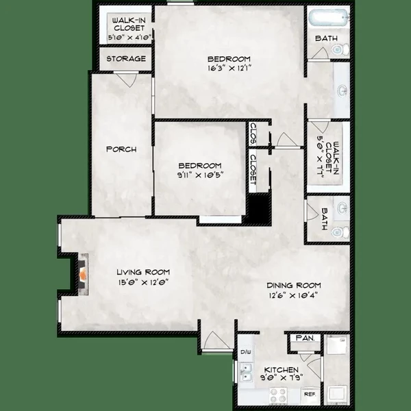 2 bedrooms apartment for rent in Chinatown Houston - Sw Houston, Houston