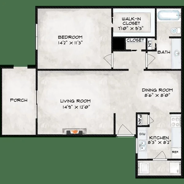 1 bedroom apartment for rent in Chinatown Houston - Sw Houston, Houston