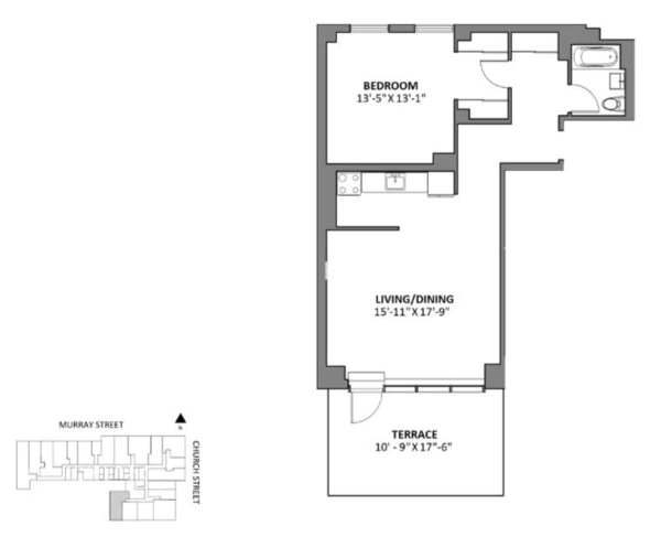 1 bedroom apartment for rent in Tribeca - Manhattan, New York