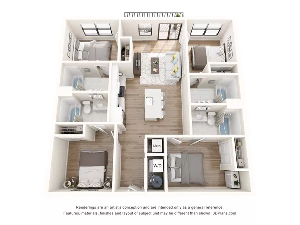 4 bedrooms apartment for rent in Hyde Park ATX - Central Austin, Austin