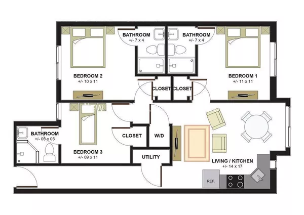 3 bedrooms apartment for rent in Manuta - West Philadelphia, Philadelphia