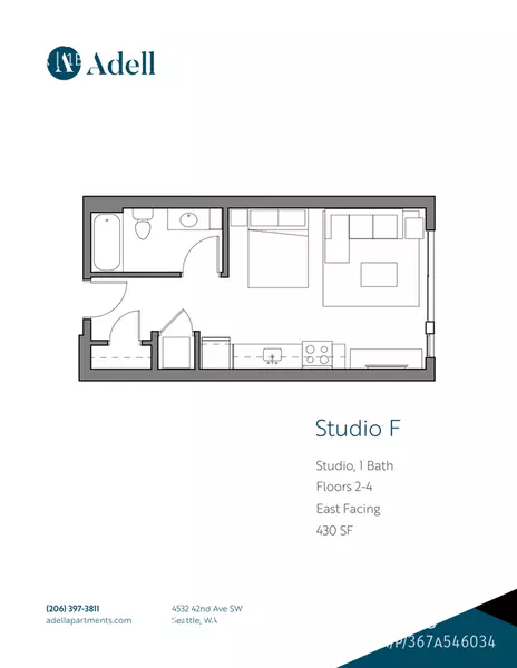 Studio Apartment for rent in Genesse - West Seattle, Seattle