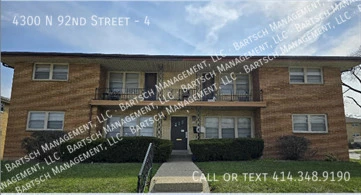 2 bedrooms apartment for rent in Grantosa - NW Mil, Milwaukee