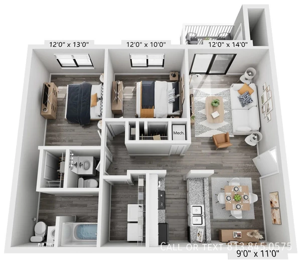 2 bedrooms apartment for rent in University - North Tampa, Tampa