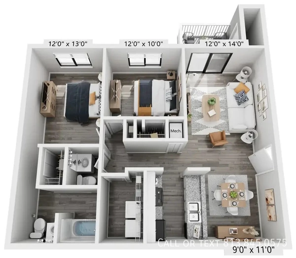 2 bedrooms apartment for rent in University - North Tampa, Tampa